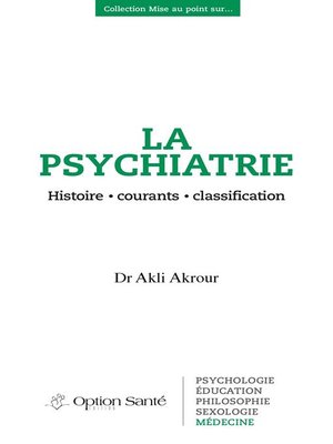 cover image of La psychiatrie